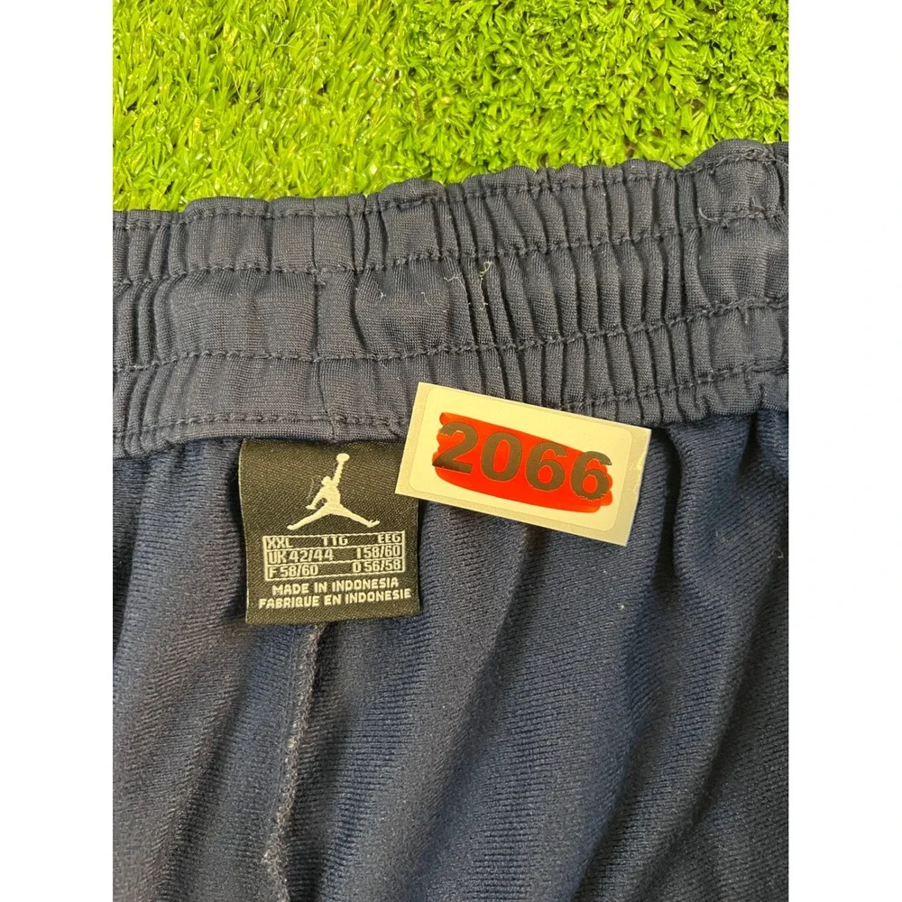 Jordan Mens Navy Blue Jumpman Athletic Warm Up Track Pants Side Zips XXL